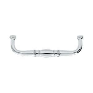 Deltana Solid Brass 4 Inch Colonial Wire Pull - Polished Chrome