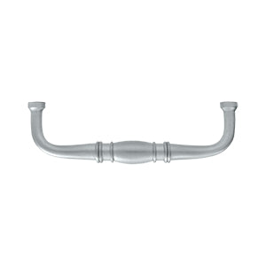 Deltana Solid Brass 4 Inch Colonial Wire Pull - Brushed Chrome