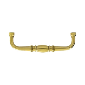 Deltana Solid Brass 4 Inch Colonial Wire Pull - Polished Brass