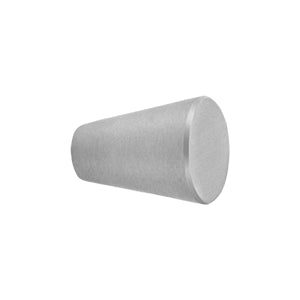 Deltana Solid Brass Cone Cabinet Knob - Brushed Stainless Steel