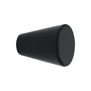 Deltana Solid Brass Cone Cabinet Knob - Flat Black