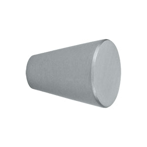 Deltana Solid Brass Cone Cabinet Knob - Brushed Chrome
