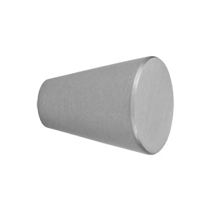 Deltana Solid Brass Cone Cabinet Knob - Brushed Stainless Steel