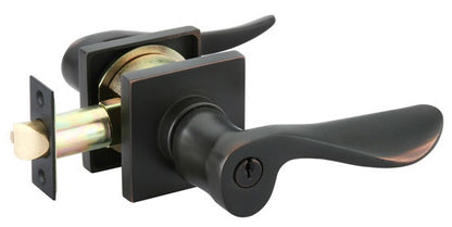 Emtek Luzern Keyed Entrance Lever Square Rosette