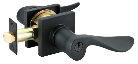 Emtek Luzern Keyed Entrance Lever Square Rosette