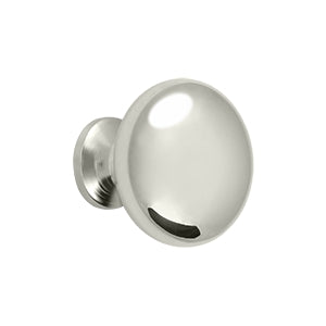 Deltana Solid Brass Round Solid Knob - Polished Nickel