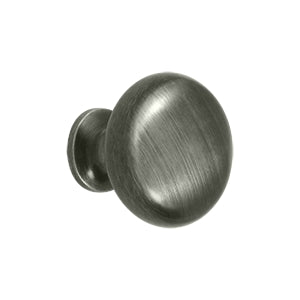 Deltana Solid Brass Round Solid Knob - Antique Nickel