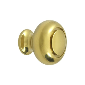 Deltana Solid Brass Round Groove Knob - Polished Brass