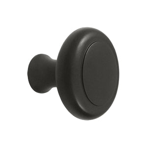 Deltana Solid Brass Heavy Duty Knob - Oil Rubbed Bronze