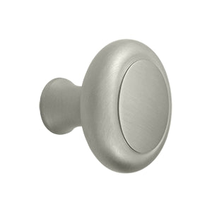 Deltana Solid Brass Heavy Duty Knob - Brushed Nickel
