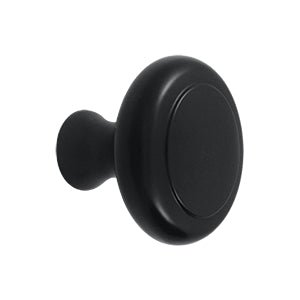 Deltana Solid Brass Heavy Duty Knob - Flat Black