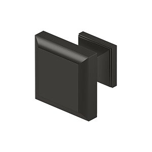 Square Knob, Decorative, 1 3/16 Inch x 1 3/16 Inch