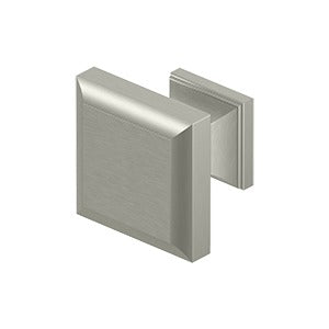 Square Knob, Decorative, 1 3/16 Inch x 1 3/16 Inch