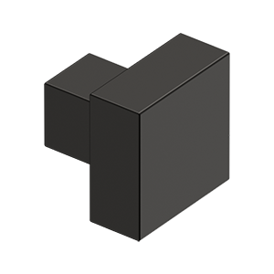 Deltana Modern Square Knob, 1 1/4 Inch x 1 1/4 Inch, Solid Brass