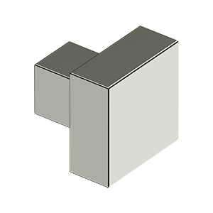 Deltana Modern Square Knob, 1 1/4 Inch x 1 1/4 Inch, Solid Brass