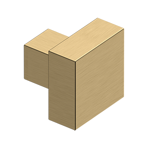 Deltana Modern Square Knob, 1 1/4 Inch x 1 1/4 Inch, Solid Brass