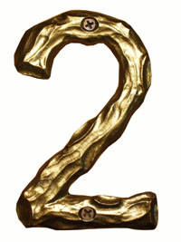Bucksnort Solid Cast Log House Number