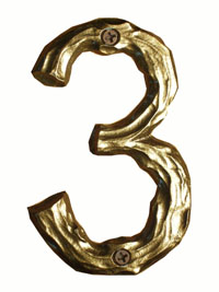 Bucksnort Solid Cast Log House Number