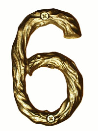Bucksnort Solid Cast Log House Number