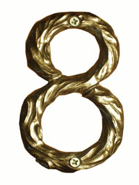 Bucksnort Solid Cast Log House Number