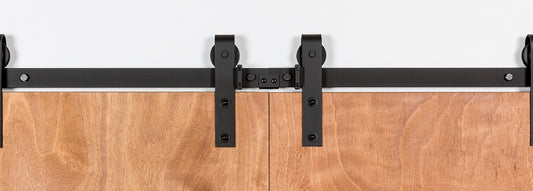 Leatherneck Bi-Parting Barn Door Kit - Black - 402 Hanger Style