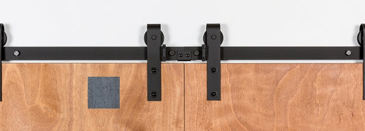 Leatherneck Bi-Parting Barn Door Kit - Clear Coat - 402 Hanger Style