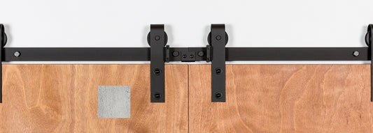 Leatherneck Bi-Parting Barn Door Kit - Mill Stainless - 402 Hanger Style