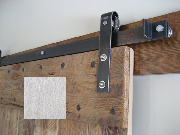 Leatherneck Single Barn Door Kit - Brushed Stainless - 402 Hanger Style