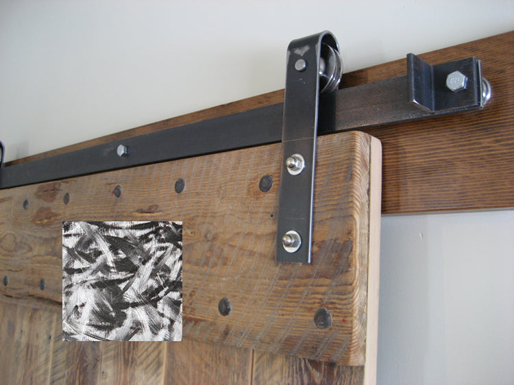 Leatherneck Single Barn Door Kit - Machine Polished - 402 Hanger Style