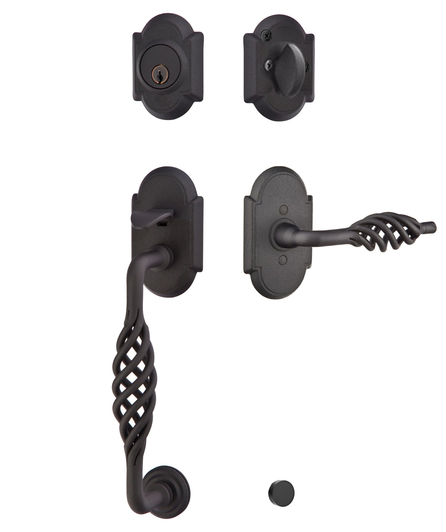 Emtek Wrought Steel Lafayette Sectional Handleset
