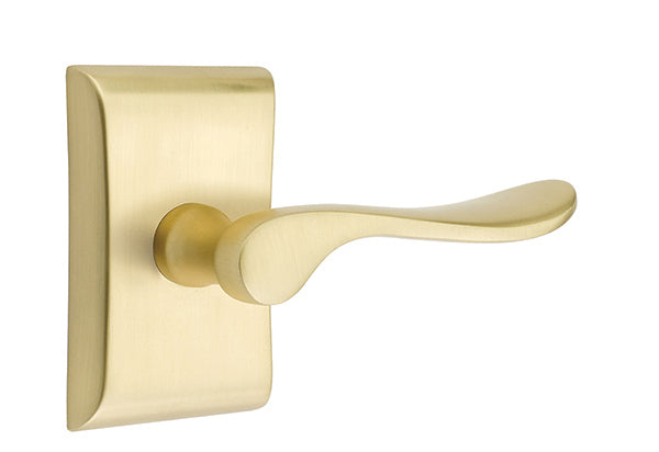 Emtek Luzern Lever Satin Brass-Neos Rosette 