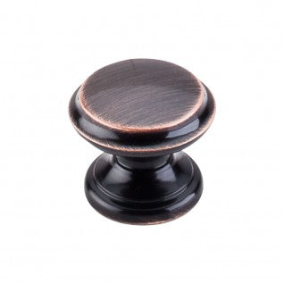 Flat Top Knob 1 3/8 Inch Tuscan Bronze