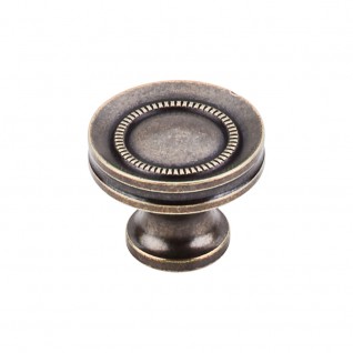 Top Knobs Somerset Button Faced Cabinet Knob in German Bronze