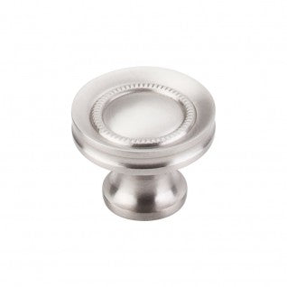 Top Knobs Somerset Button Faced Cabinet Knob in Brushed Satin Nickel