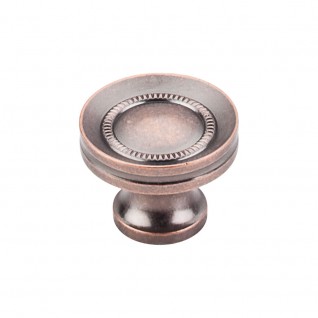 Top Knobs Somerset Button Faced Cabinet Knob  in Antique Copper