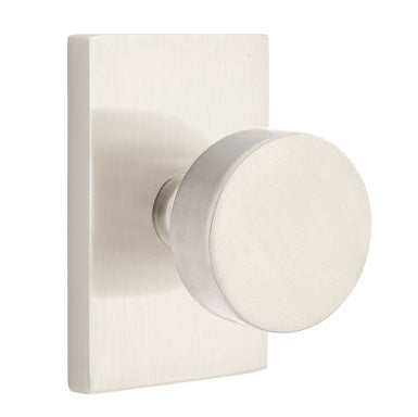 Emtek Round Knob - Modern Rectangular Rosette