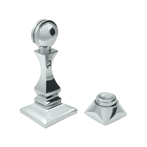 Deltana Solid Brass 3 1/2 inch Magnetic Door Holder - Polished Chrome