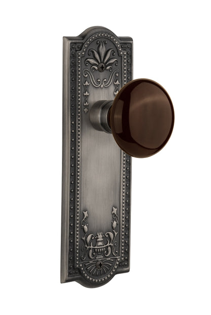Nostalgic Warehouse Meadows Plate with Brown Porcelain Knob
