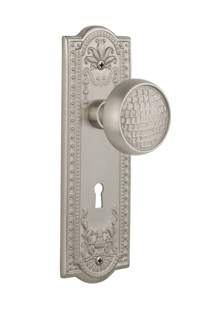 Nostalgic Warehouse Meadows Plate with Craftsman Knob - Mortise Lock