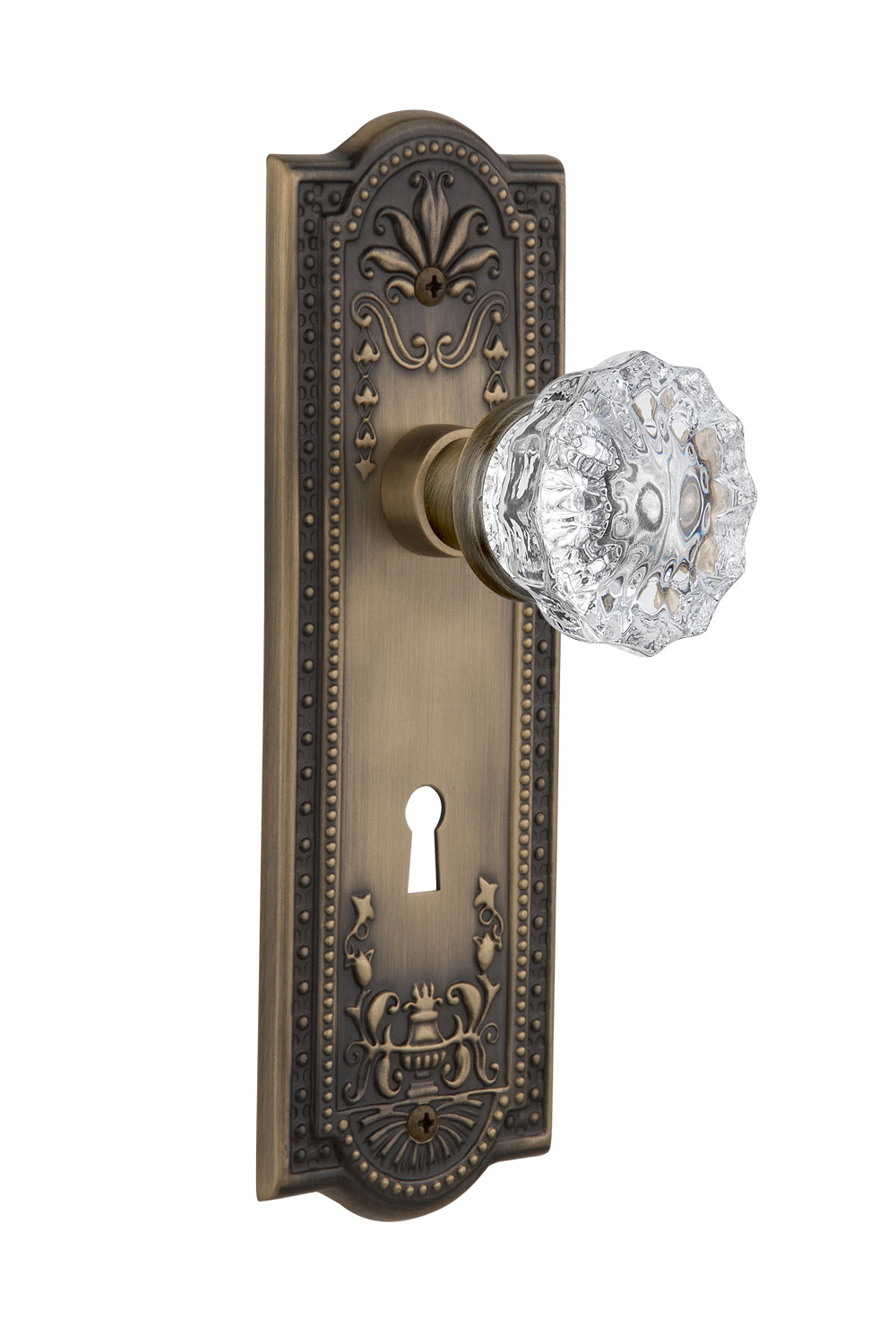 Nostalgic Warehouse Meadows Plate with Crystal Knob - Mortise Lock