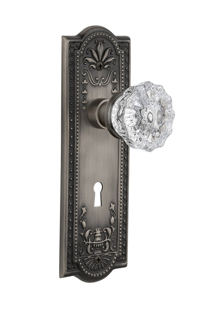 Nostalgic Warehouse Meadows Plate with Crystal Knob - Mortise Lock