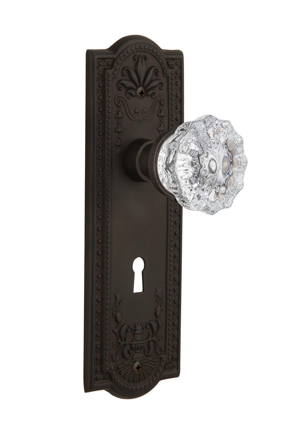 Nostalgic Warehouse Meadows Plate with Crystal Knob - Mortise Lock