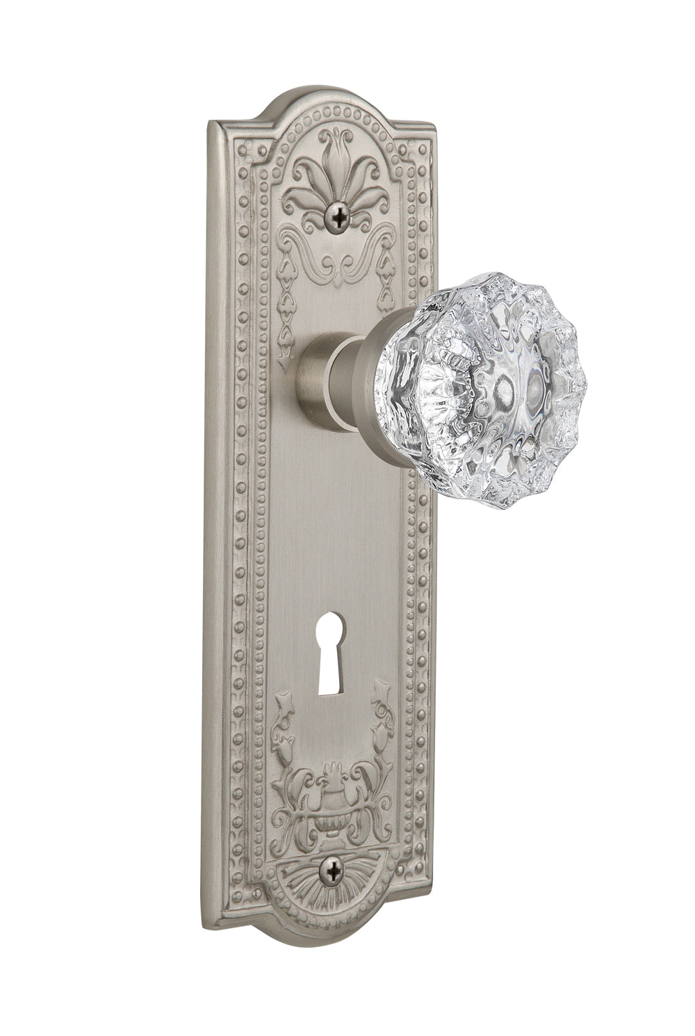 Nostalgic Warehouse Meadows Plate with Crystal Knob - Mortise Lock