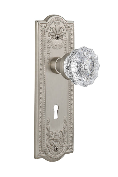 Nostalgic Warehouse Meadows Plate with Crystal Knob - Mortise Lock