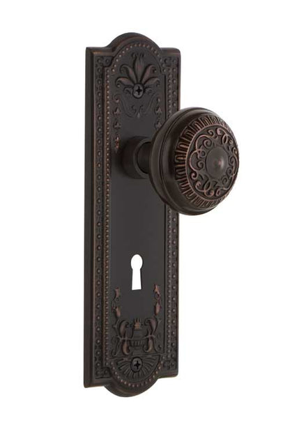 Nostalgic Warehouse Meadows Plate with Egg and Dart Knob - Mortise Lock