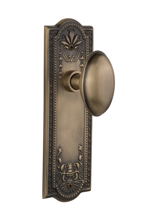Nostalgic Warehouse Meadows Plate with Homestead Knob - Antique Bronze