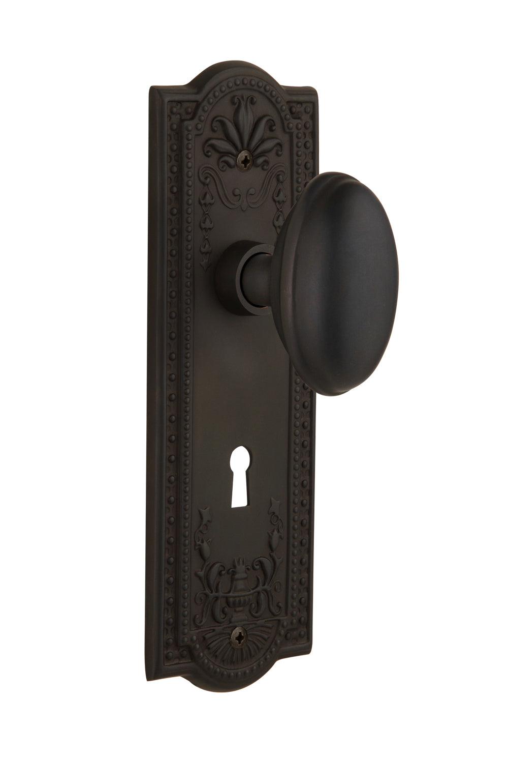 Nostalgic Warehouse Meadows Plate with Homestead Knob - Mortise Lock