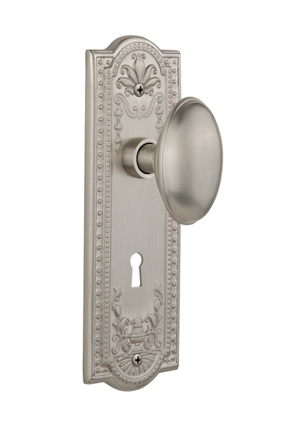 Nostalgic Warehouse Meadows Plate with Homestead Knob - Mortise Lock