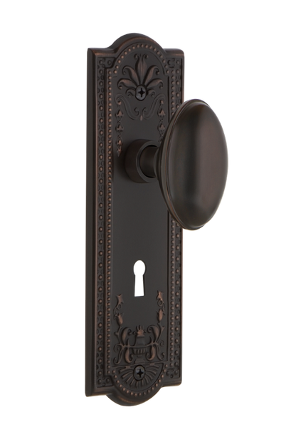 Nostalgic Warehouse Meadows Plate with Homestead Knob - Timeless Bronze