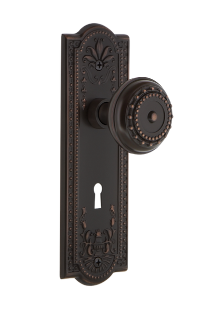 Nostalgic Warehouse Meadows Plate with Meadows Knob - Timeless Bronze